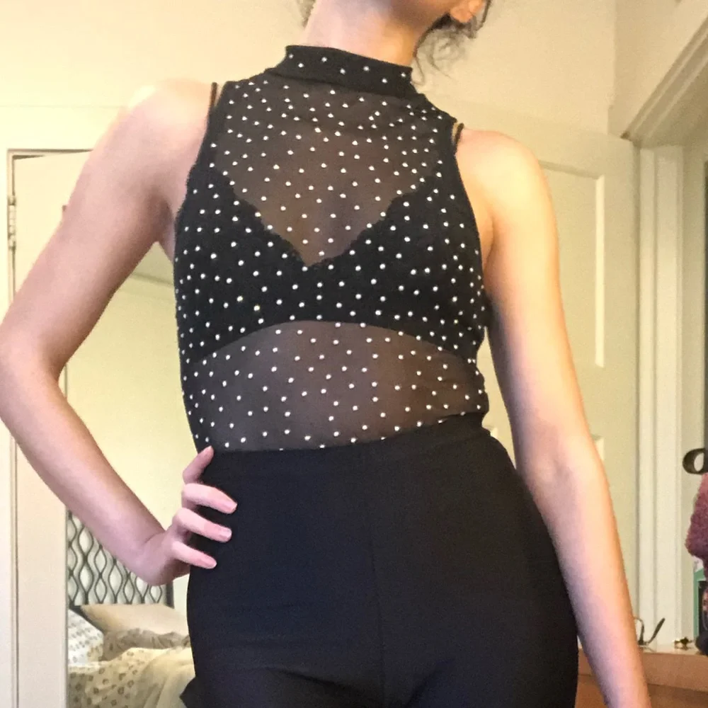 Mesh Rhinestone Bodysuit - Picture 6 of 7